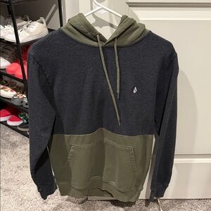 Volcom Men's Charcoal and Olive Hoodie
